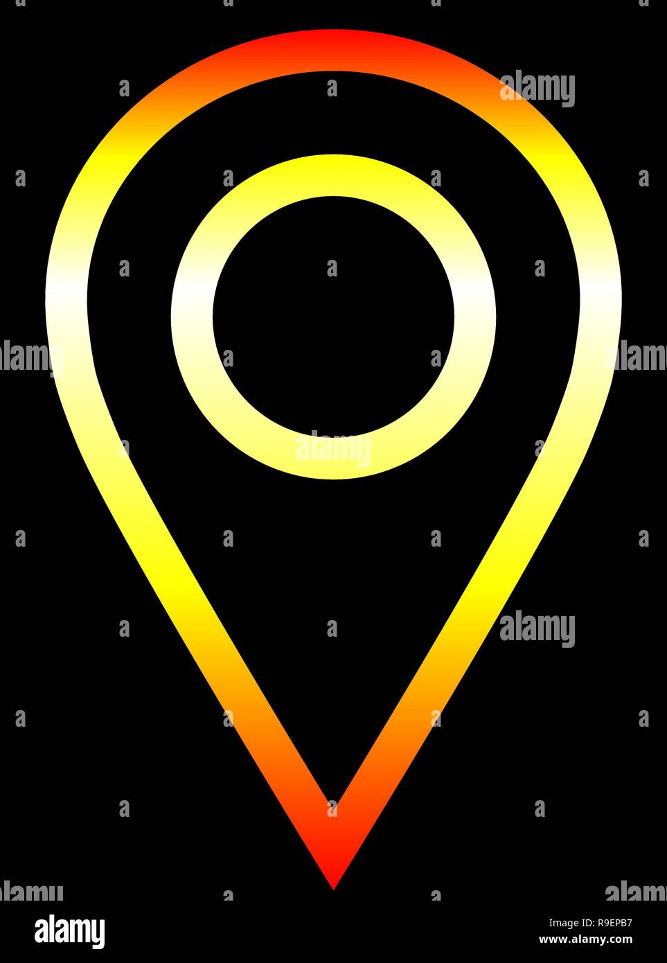Pin Point Colors Pin point - white yellow orange red gradient, warm light, outlined ...