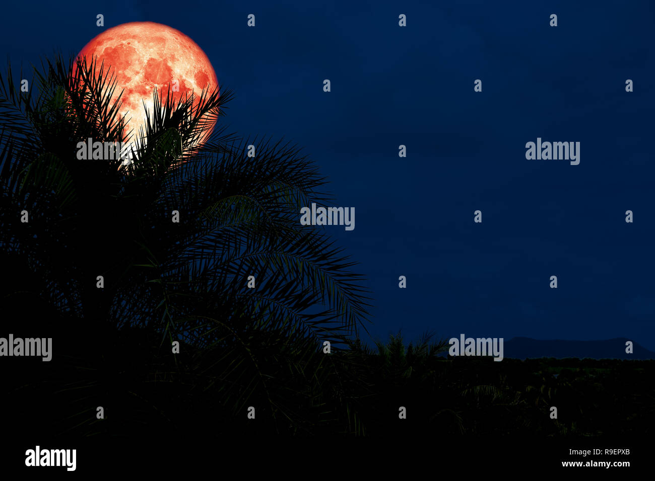 Blood Moon Dark Night Sky | Stable Diffusion Online, image size:1300x956