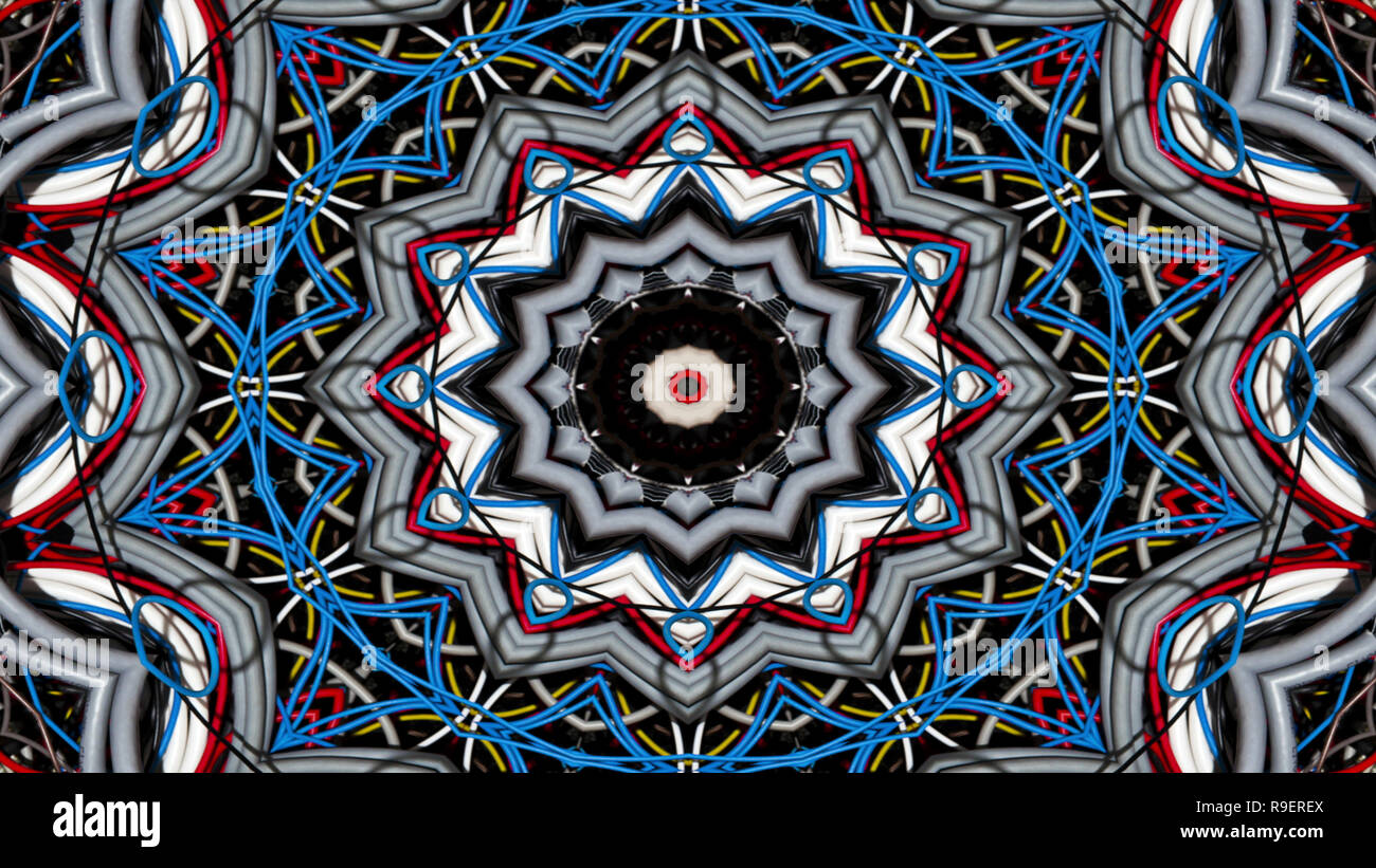 Abstract Cables Electric Wires Symmetric Pattern Ornamental Decorative ...