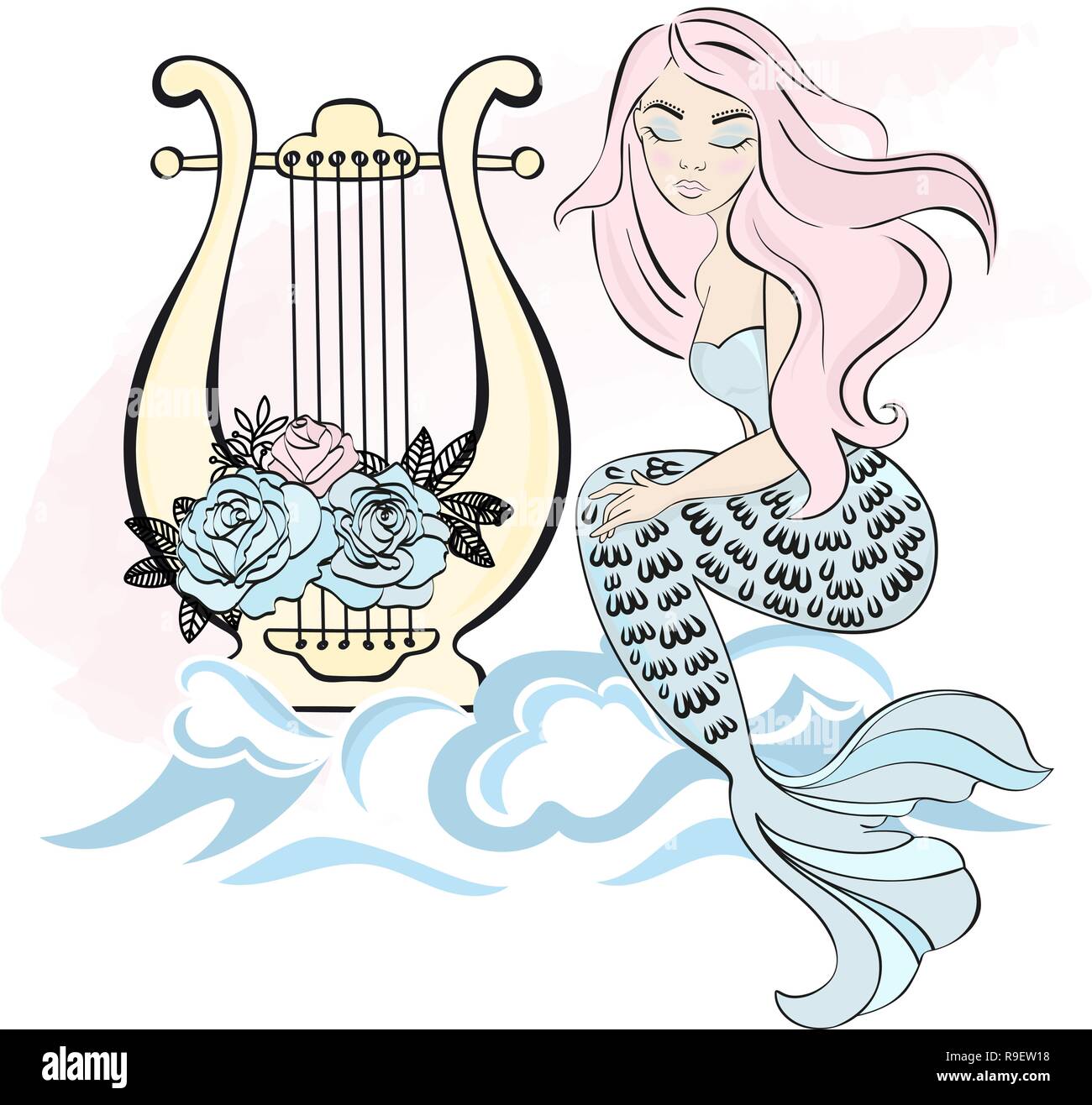 Winter Christmas Sea Ocean Color Vector Illustration Harp Mermaid Paper For Birthday And Party Wall Decorations Scrapbooking Baby Book Photo Album Stock Vector Image Art Alamy Winter Christmas Sea Ocean Color Vector Illustration Harp Mermaid Paper For Birthday And Party Wall Decorations Scrapbooking Baby Book Photo Album Stock Vector Image Art Alamy