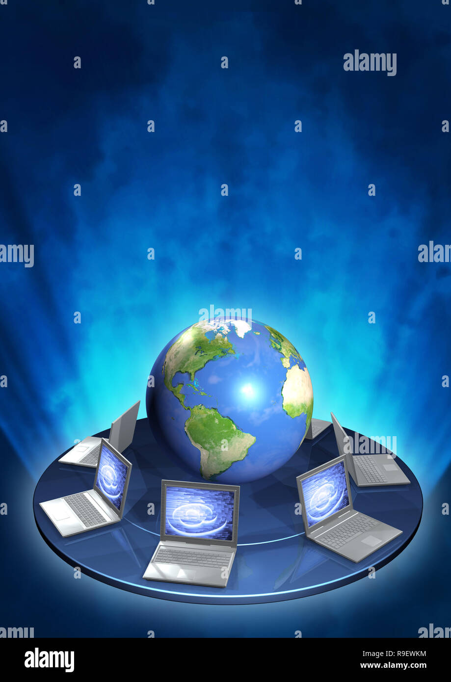 Conceptual image - global communication Stock Photo