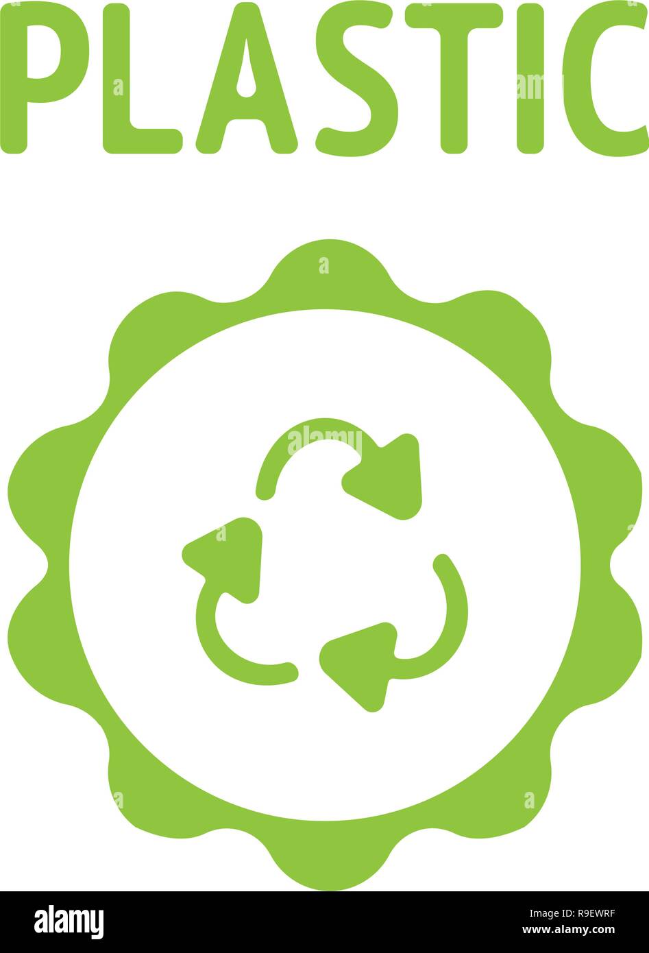 Recycling garbage icons concept. Waste utilization. Vector illustration Stock Vector