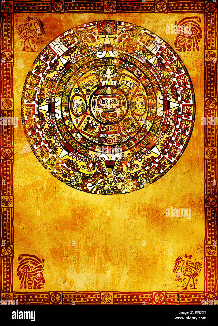Maya calendar circle hires stock photography and images Alamy