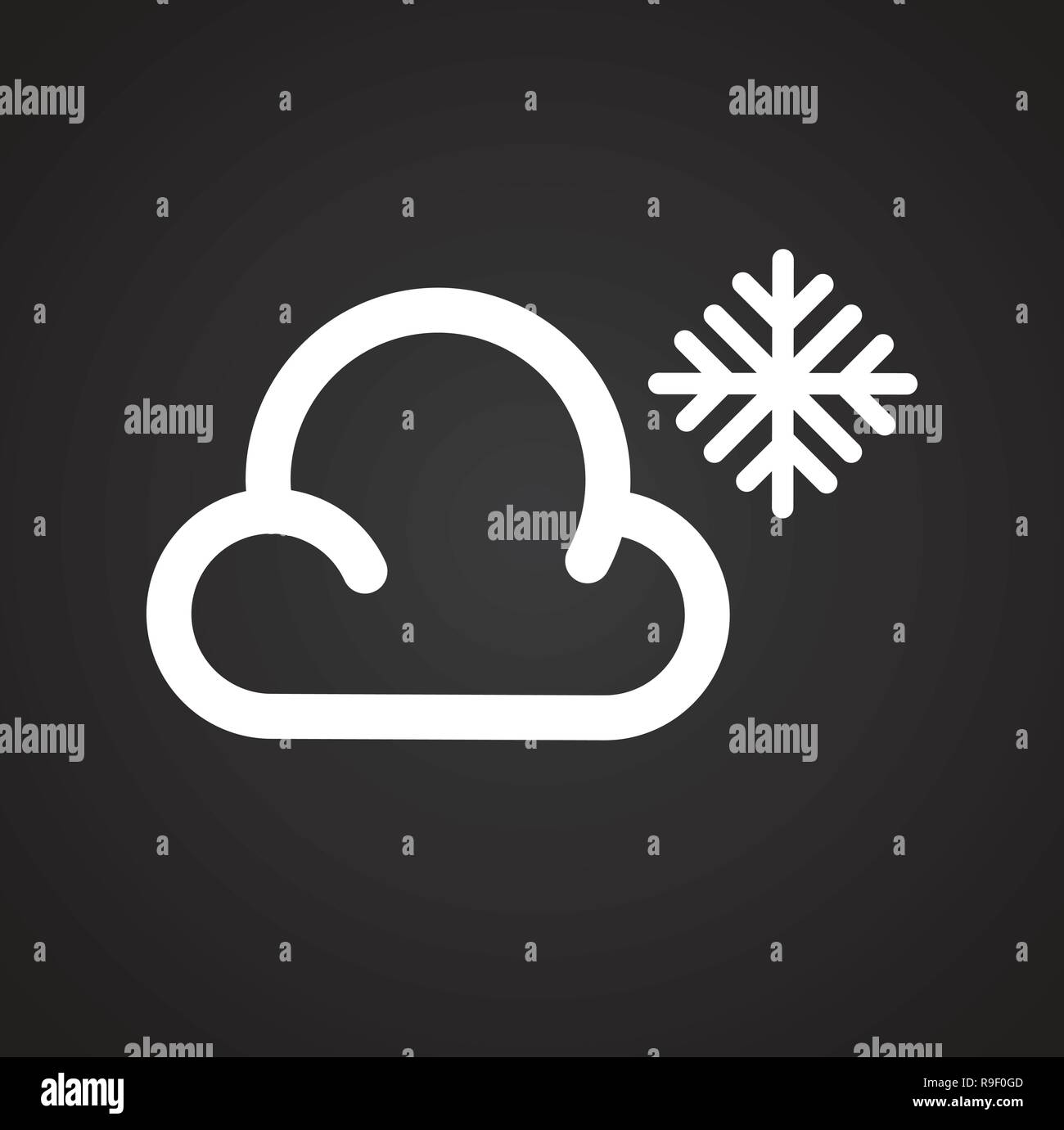 Weather snow icon on white background for graphic and web design ...