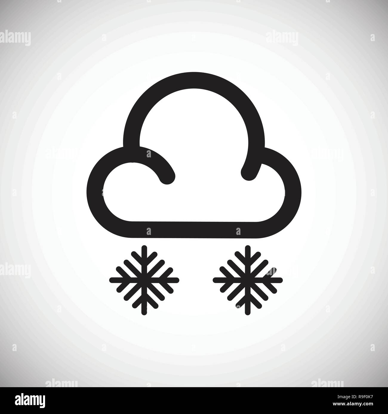 Weather snow icon on white background for graphic and web design ...