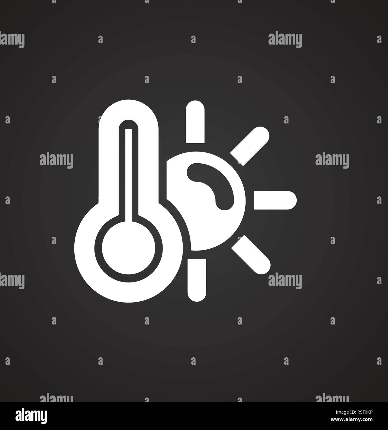 Waether temperature icon on white background for graphic and web design ...