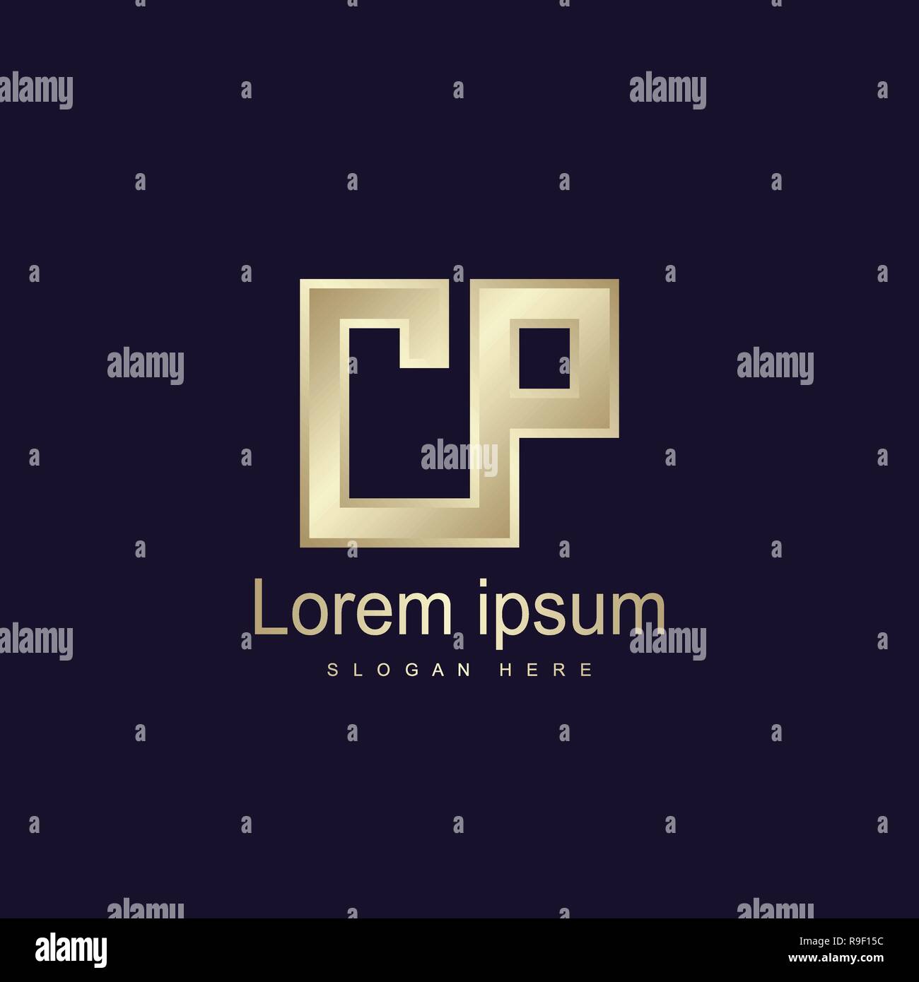 Initial Letter CP Logo Template Vector Design Stock Vector Image & Art ...