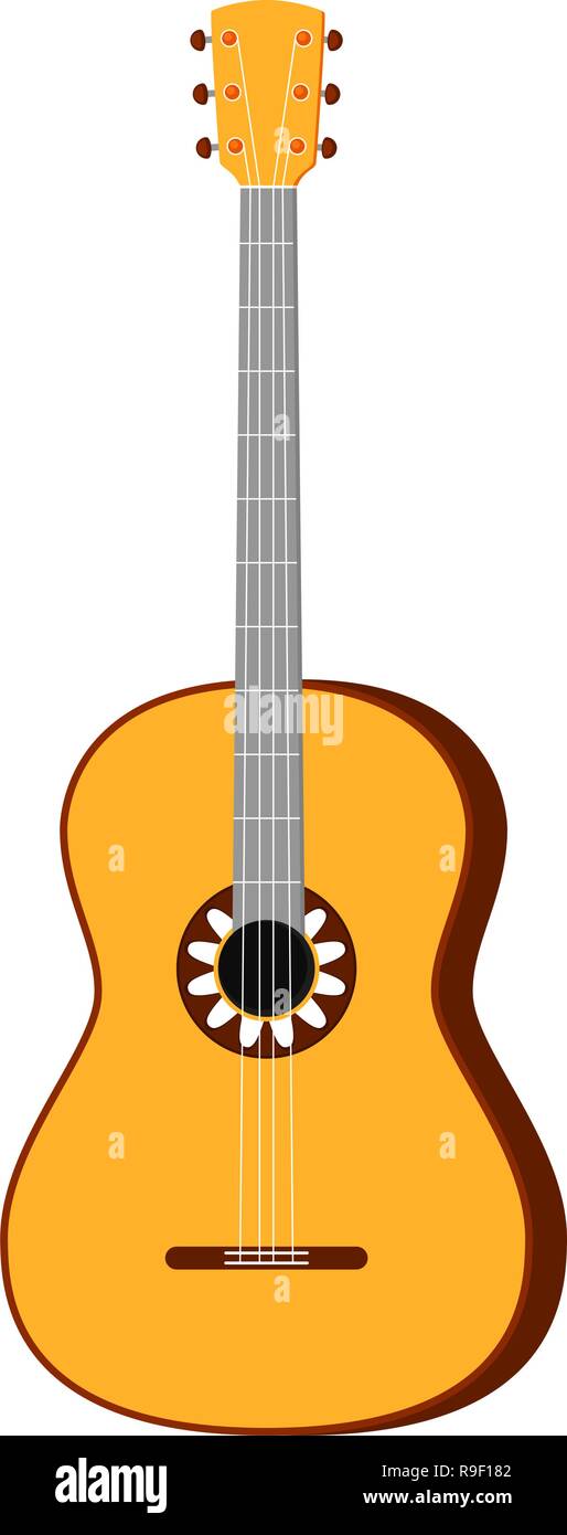 Colorful cartoon acoustic guitar Stock Vector Image & Art Alamy