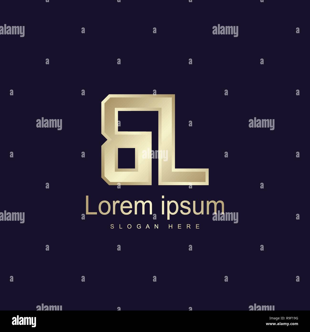 Initial Letter BL Logo Template Vector Design Stock Vector Image & Art ...