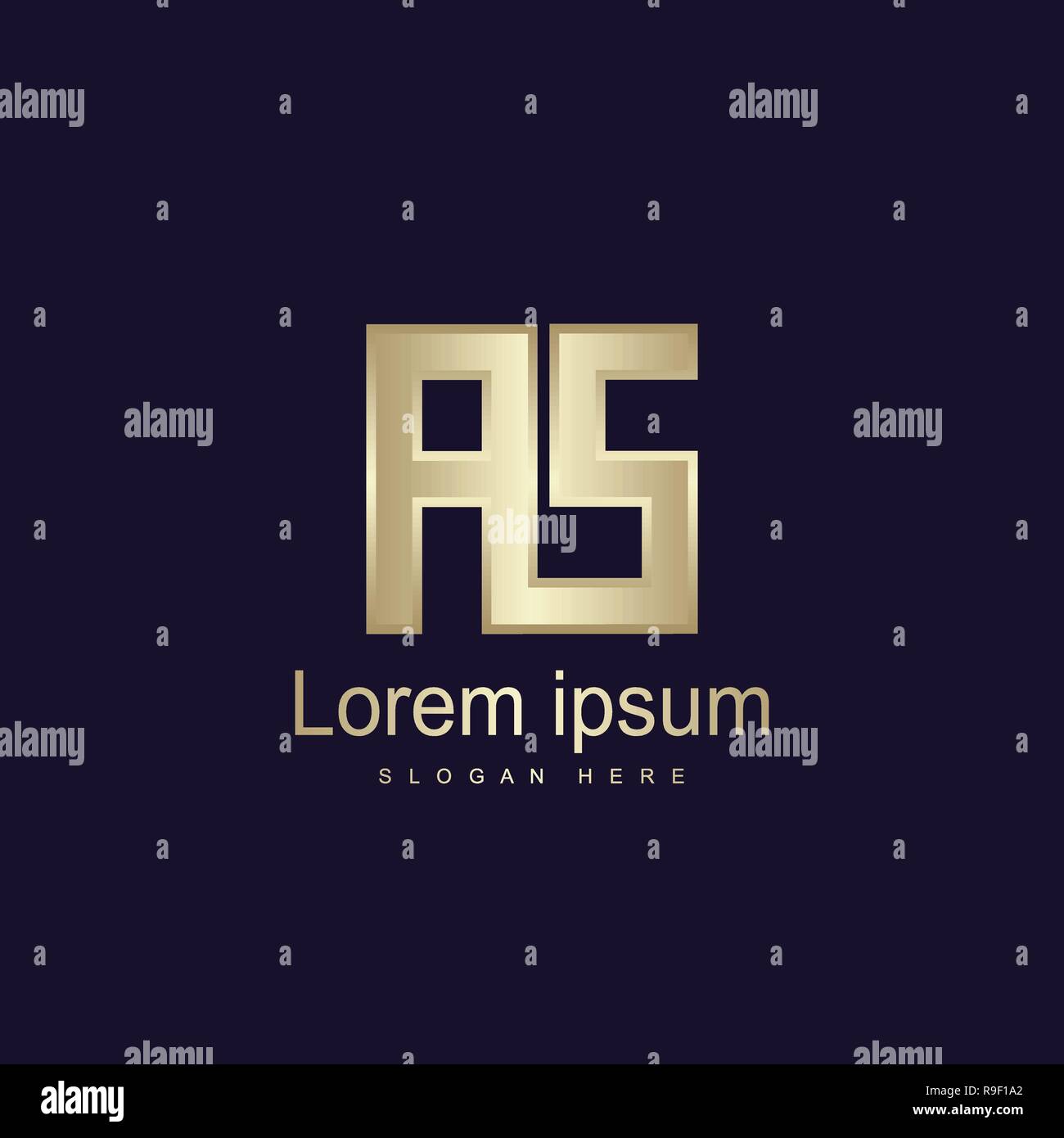 Initial Letter AS Logo Template Vector Design Stock Vector Image & Art ...