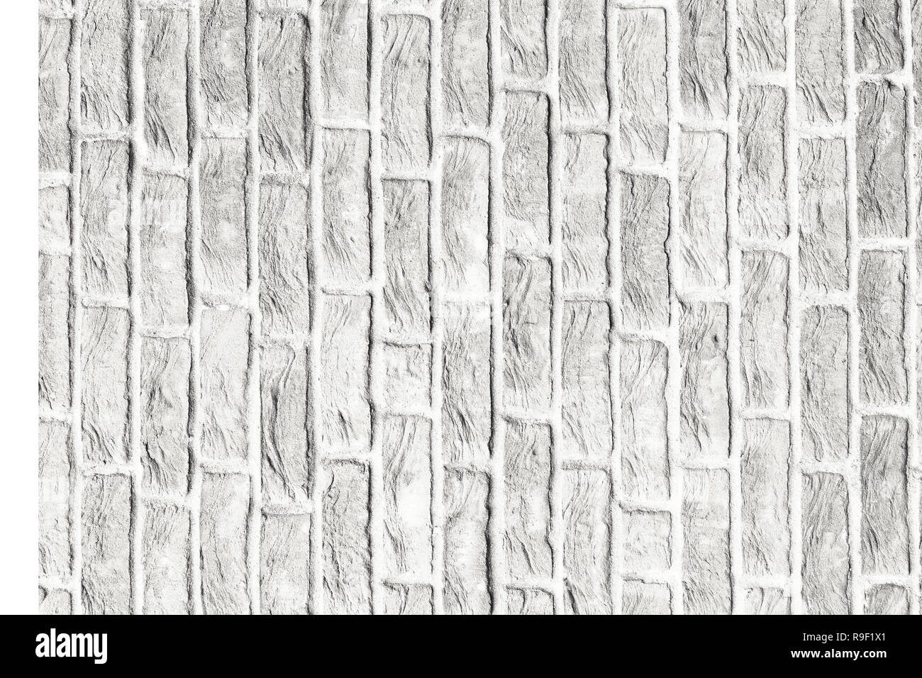 white bricks stone mortar stucco wall background backdrop surface Stock Photo