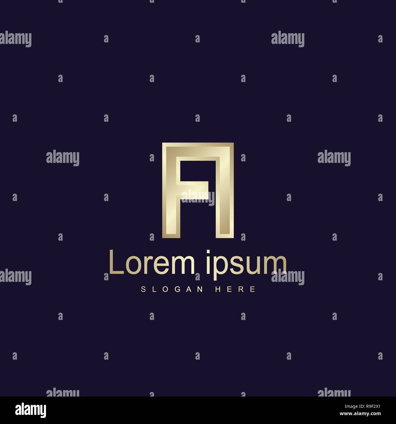 Initial Letter FI Logo Template Vector Design Stock Vector