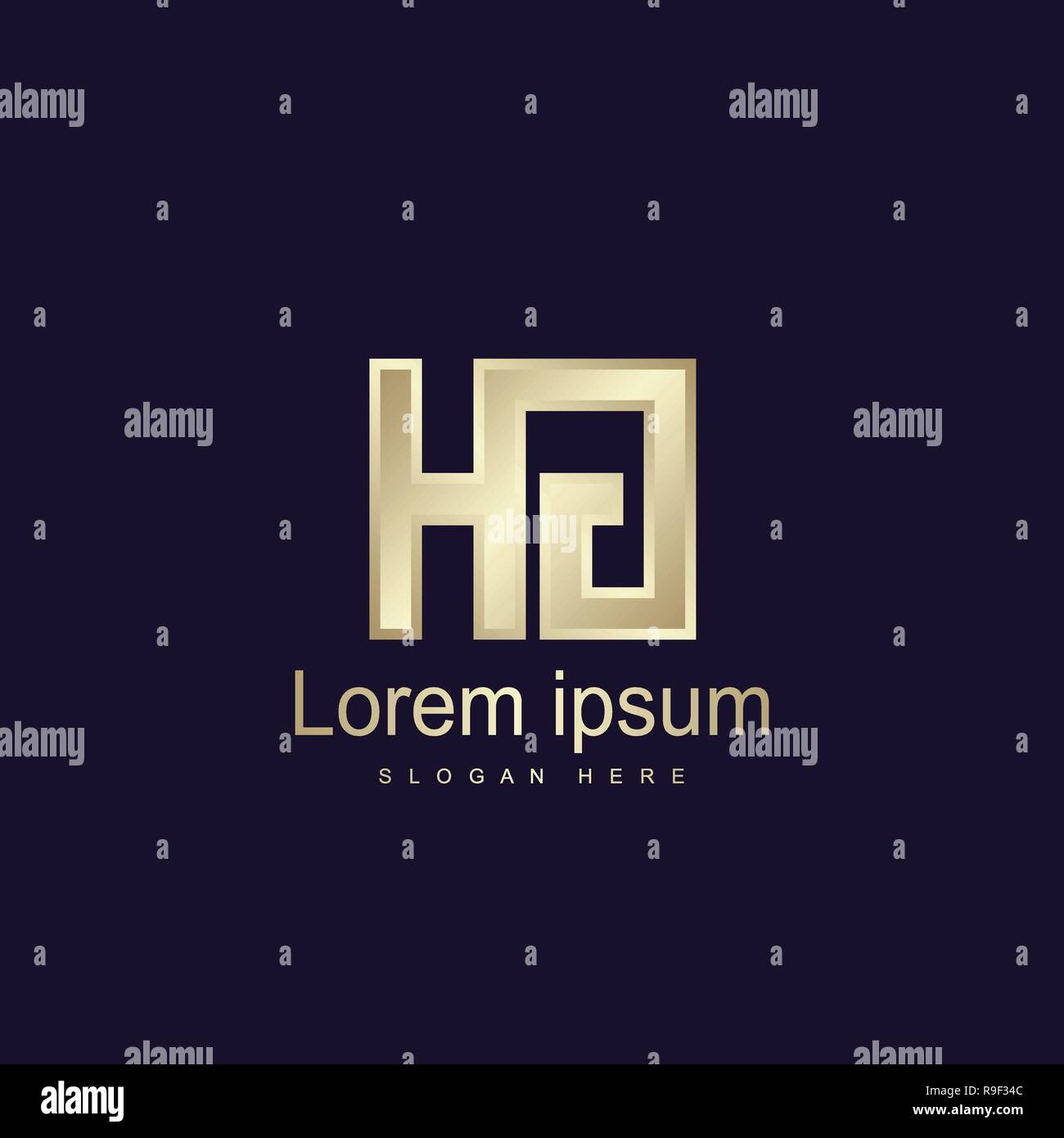 Initial Letter HG Logo Template Vector Design Stock Vector Image & Art ...