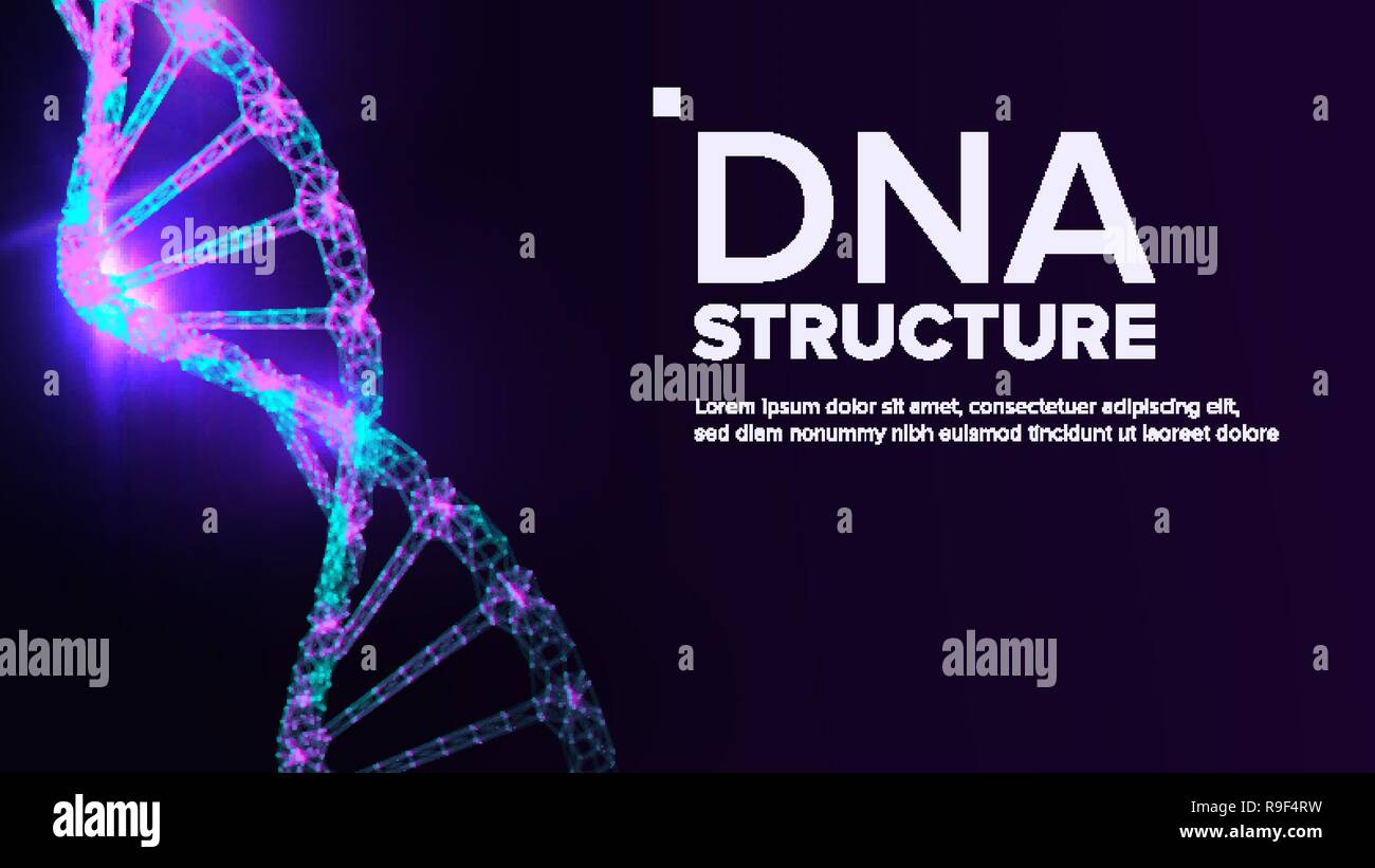 Dna Structure Vector. Genetic Molecule. Clone Atom. Mutation Test ...