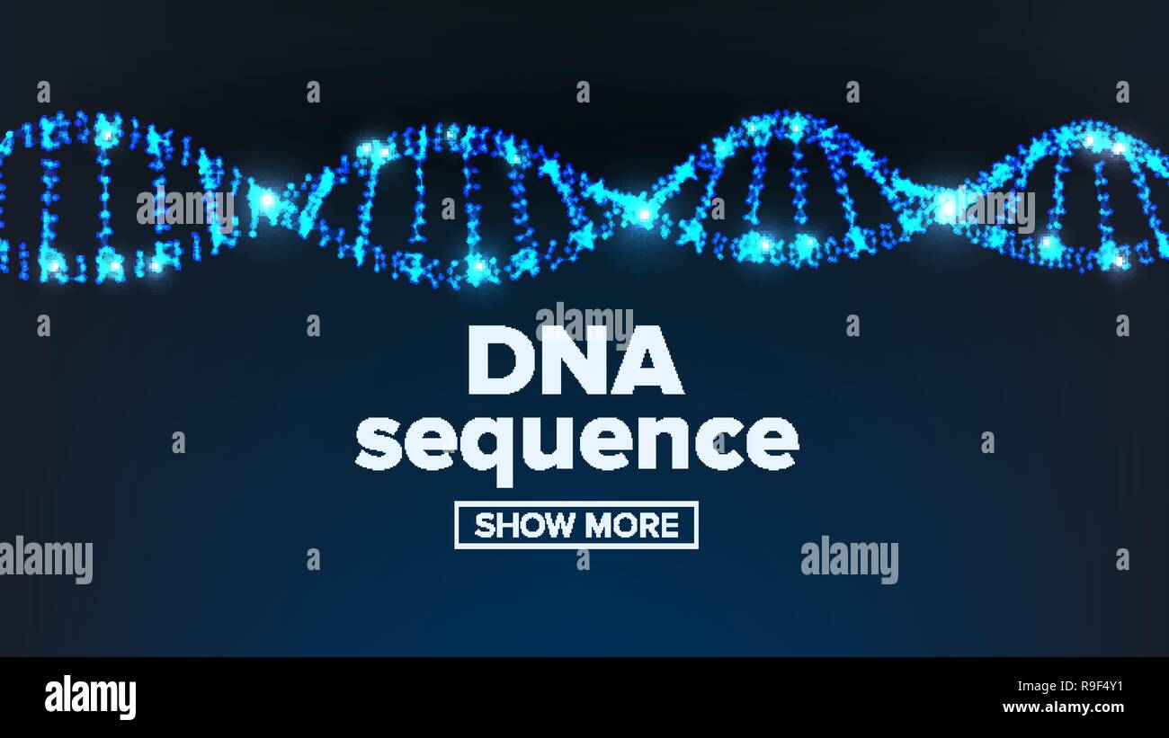 Dna Structure Vector Medical Banner Chemistry Cover Laboratory