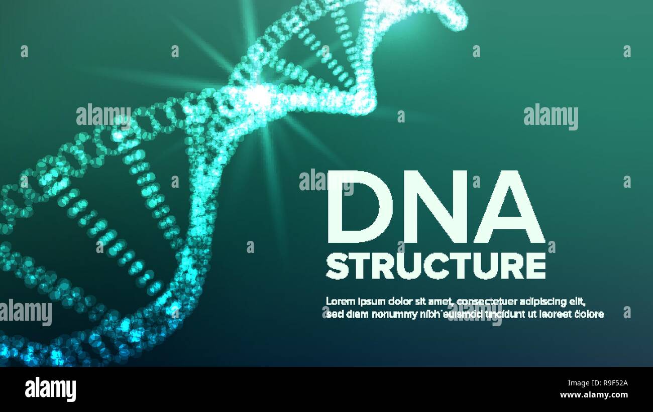Dna Structure Vector. Abstract Helix. Genetic Molecule. Futuristic Code. Illustration Stock Vector