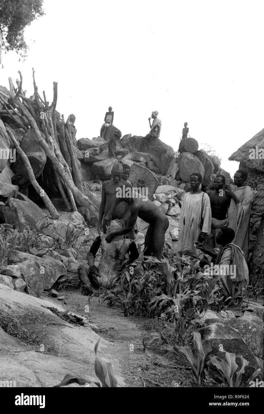 1950's Native Tribes People, Cameroon Africa Stock Photo