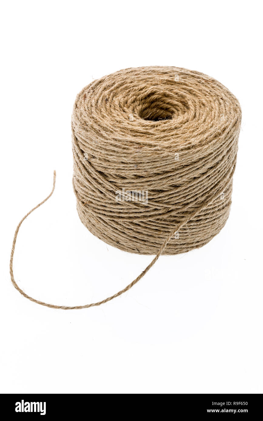 A roll of twine on an isolated background Stock Photo
