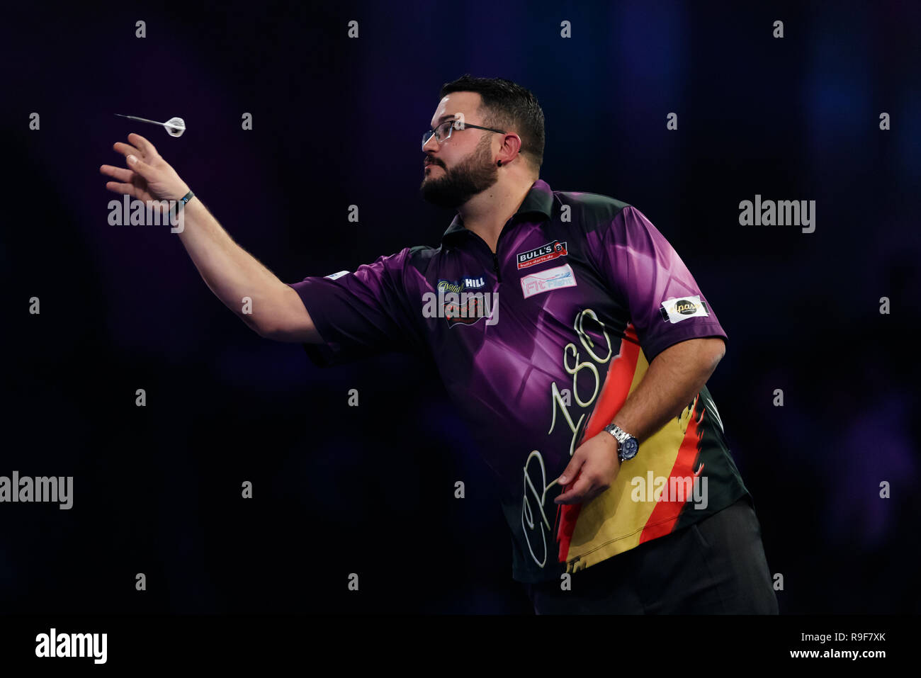 Cristo Reyes during his match against Rob Cross during day eleven of the  William Hill World Darts Championships at Alexandra Palace, London Stock  Photo - Alamy