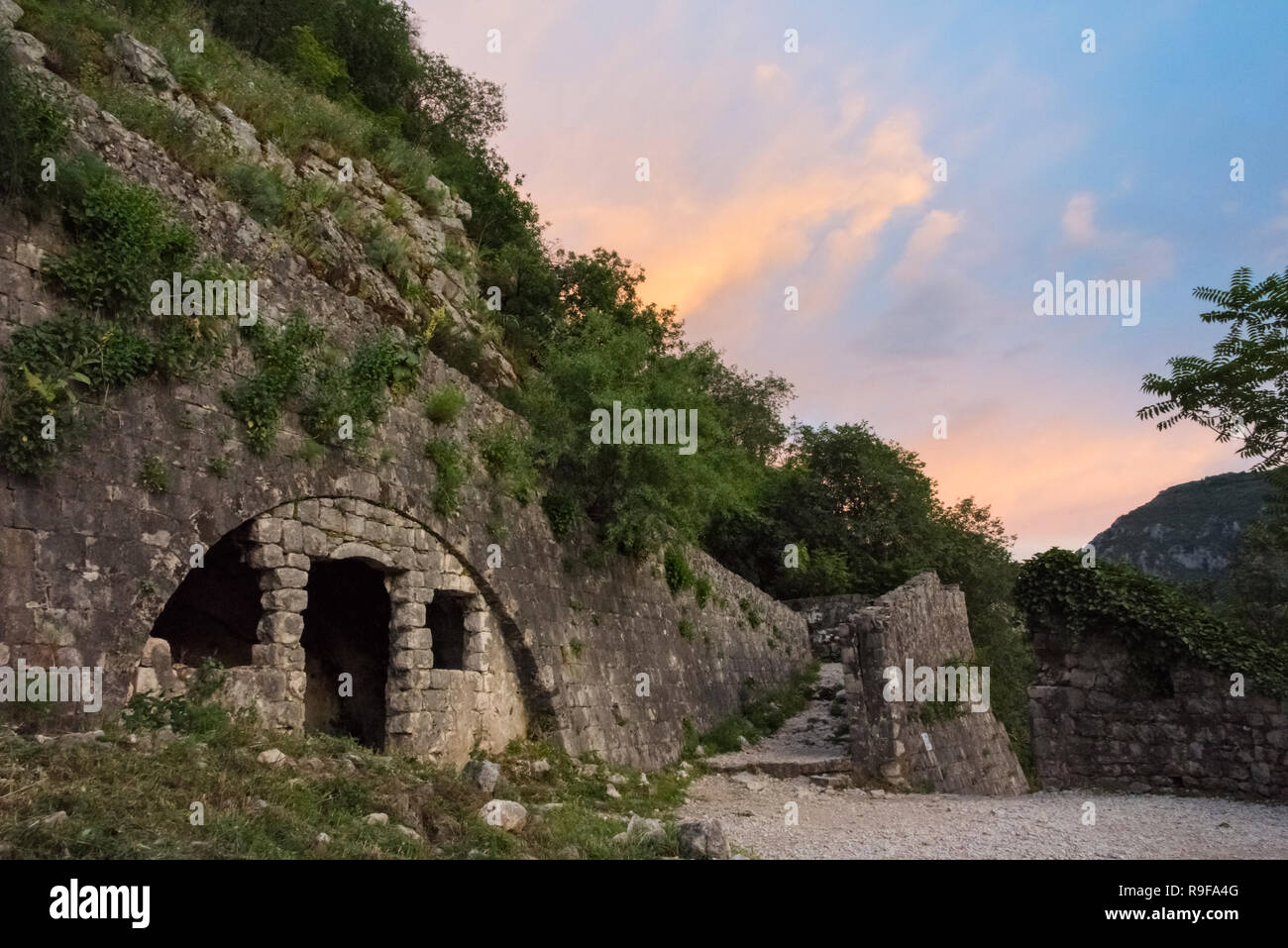 Fortifications of Kotor, UNESCO World Heritage site, Kotor, Montenegro Stock Photo