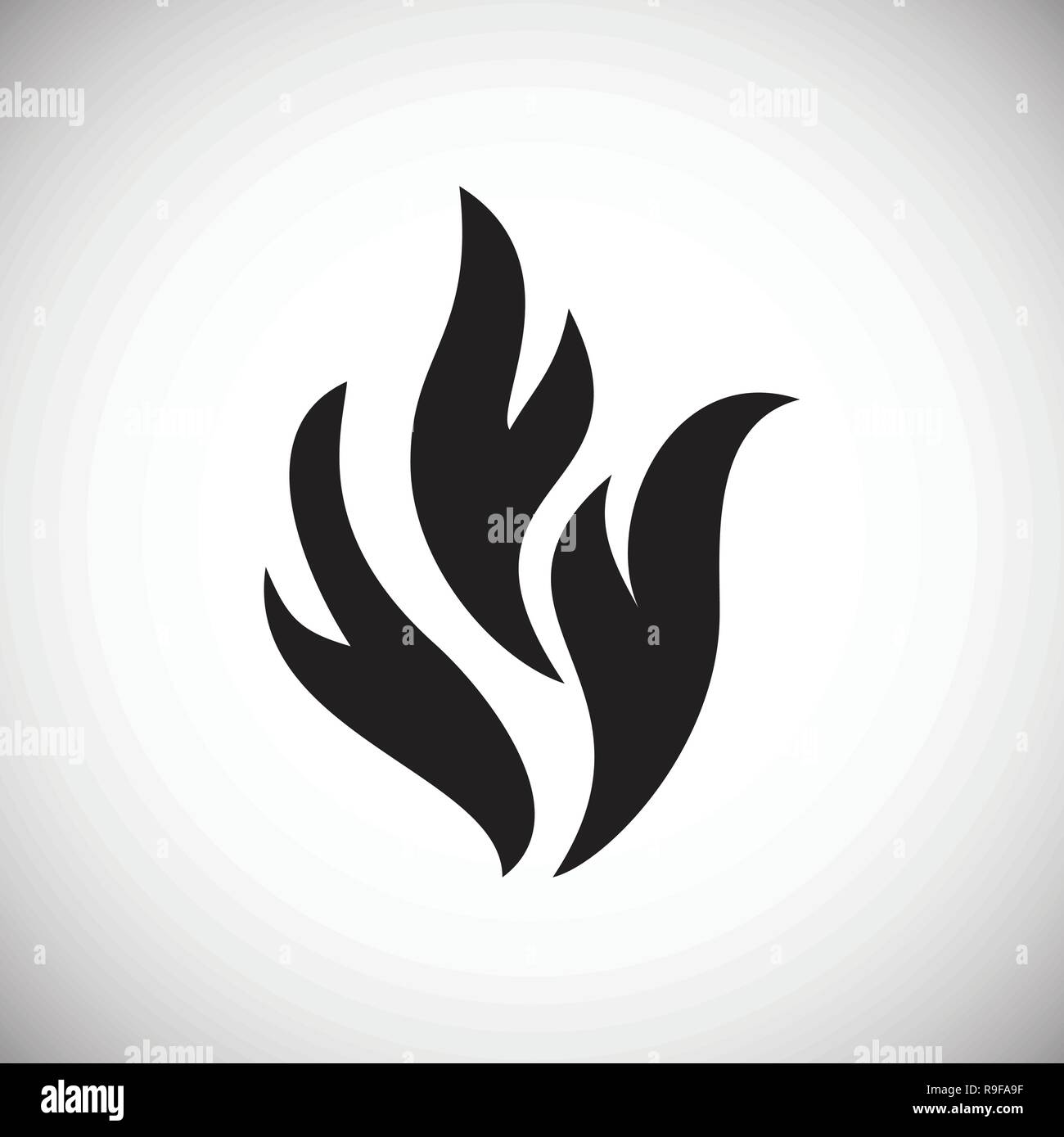 Flame icon on white background for graphic and web design, Modern ...