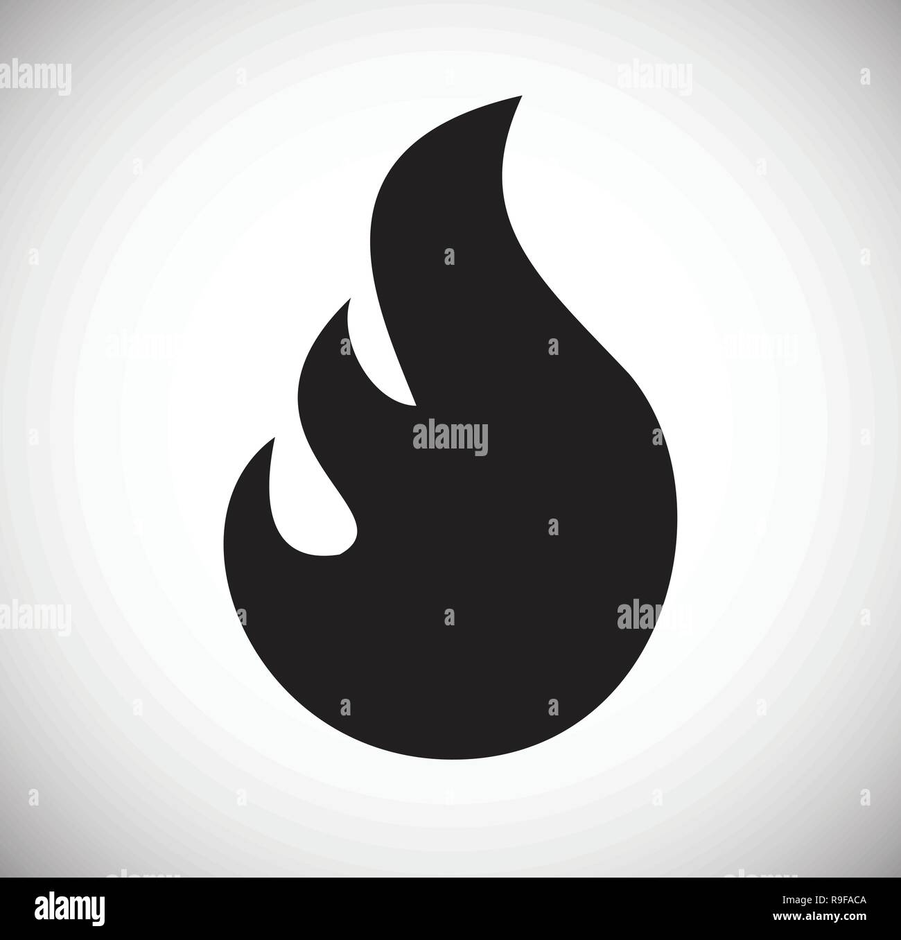 Flame icon on white background for graphic and web design, Modern ...