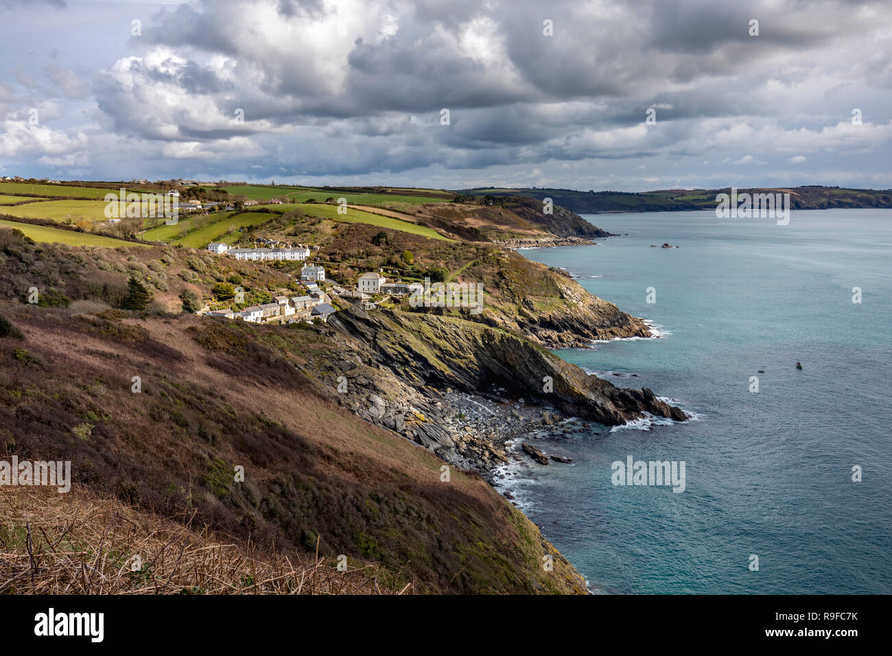 Portloe; Cornwall; UK Stock Photo