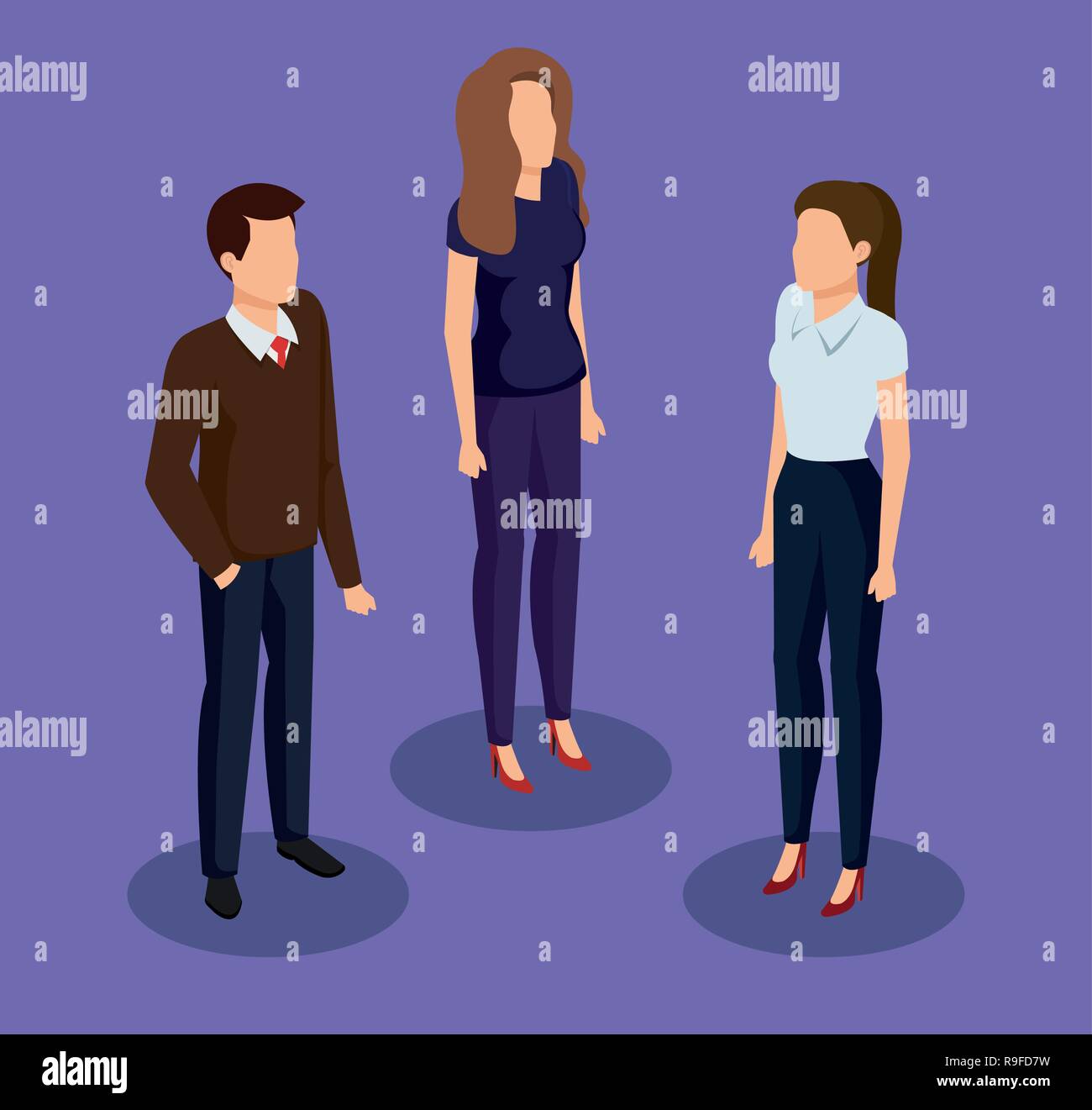group of business people avatars characters Stock Vector Image & Art ...