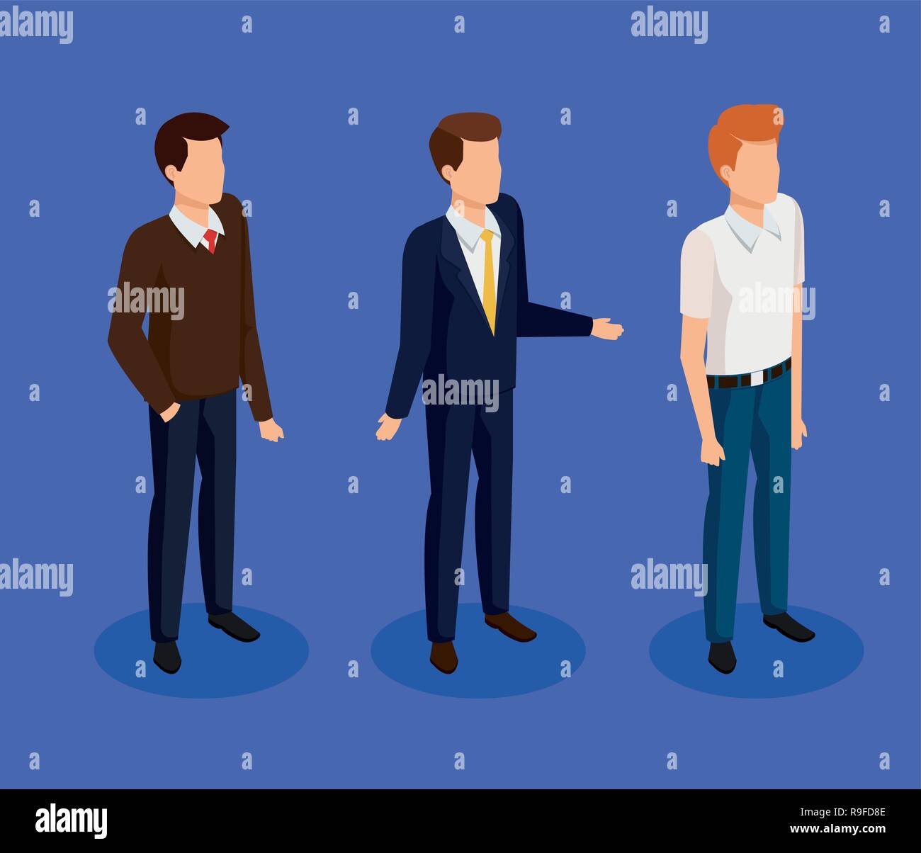 group of men avatars characters Stock Vector Image & Art - Alamy