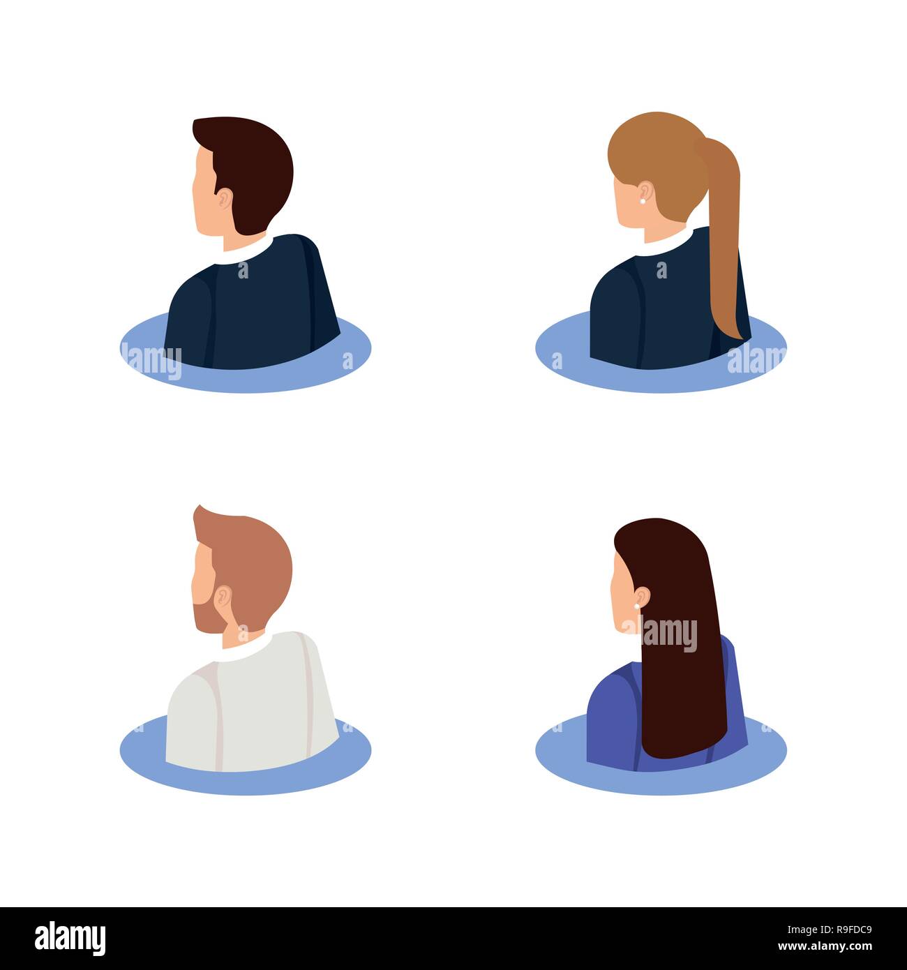 group of business people avatars characters Stock Vector Image & Art ...