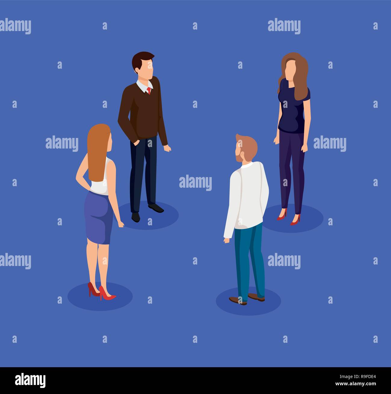 group of business people avatars characters Stock Vector Image & Art ...