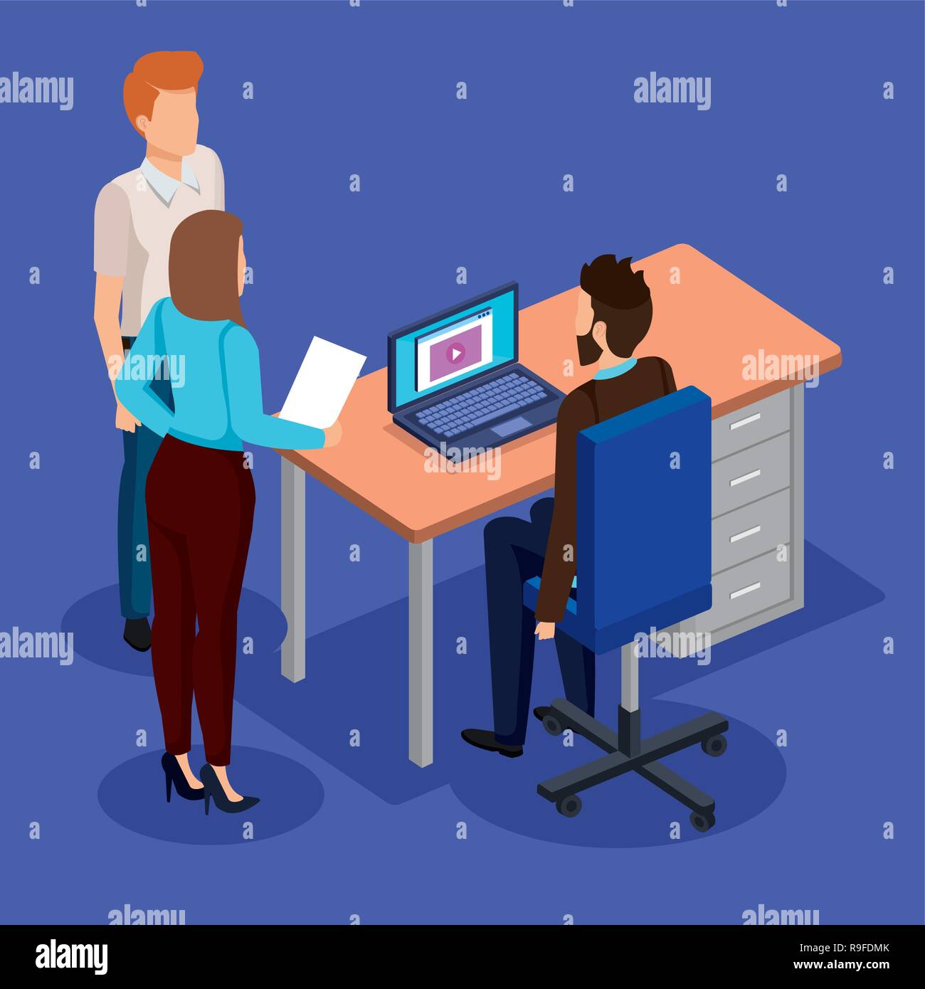 business people in the workplace Stock Vector Image & Art - Alamy