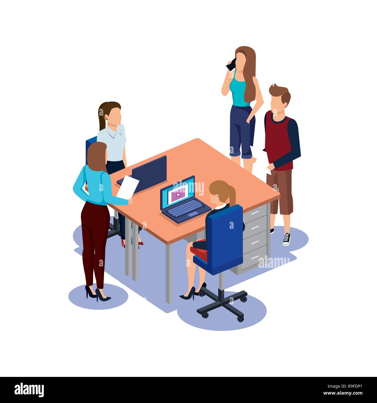 business people in the workplace Stock Vector Image & Art - Alamy