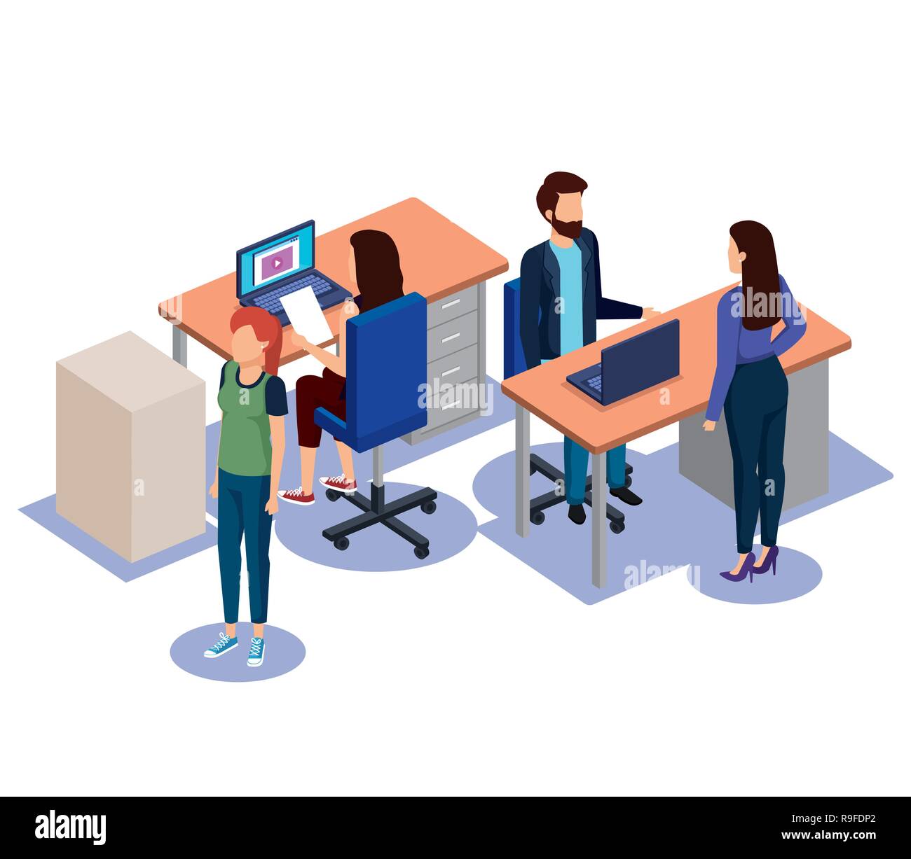 business people in the workplace Stock Vector Image & Art - Alamy