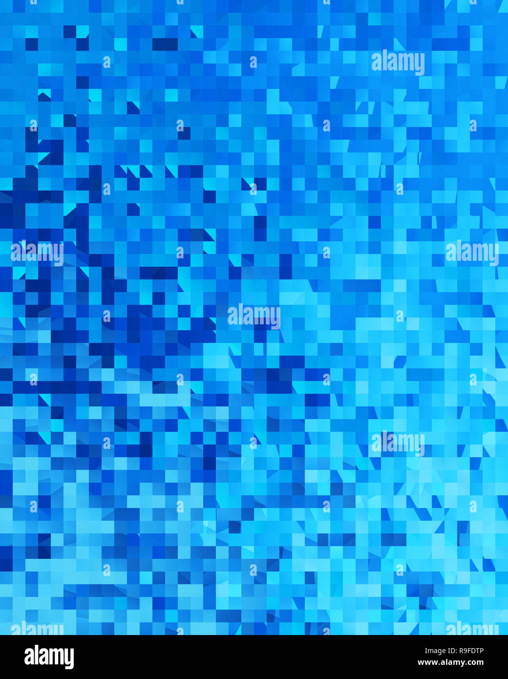 Abstract background with square tiles of blue color Stock Photo - Alamy