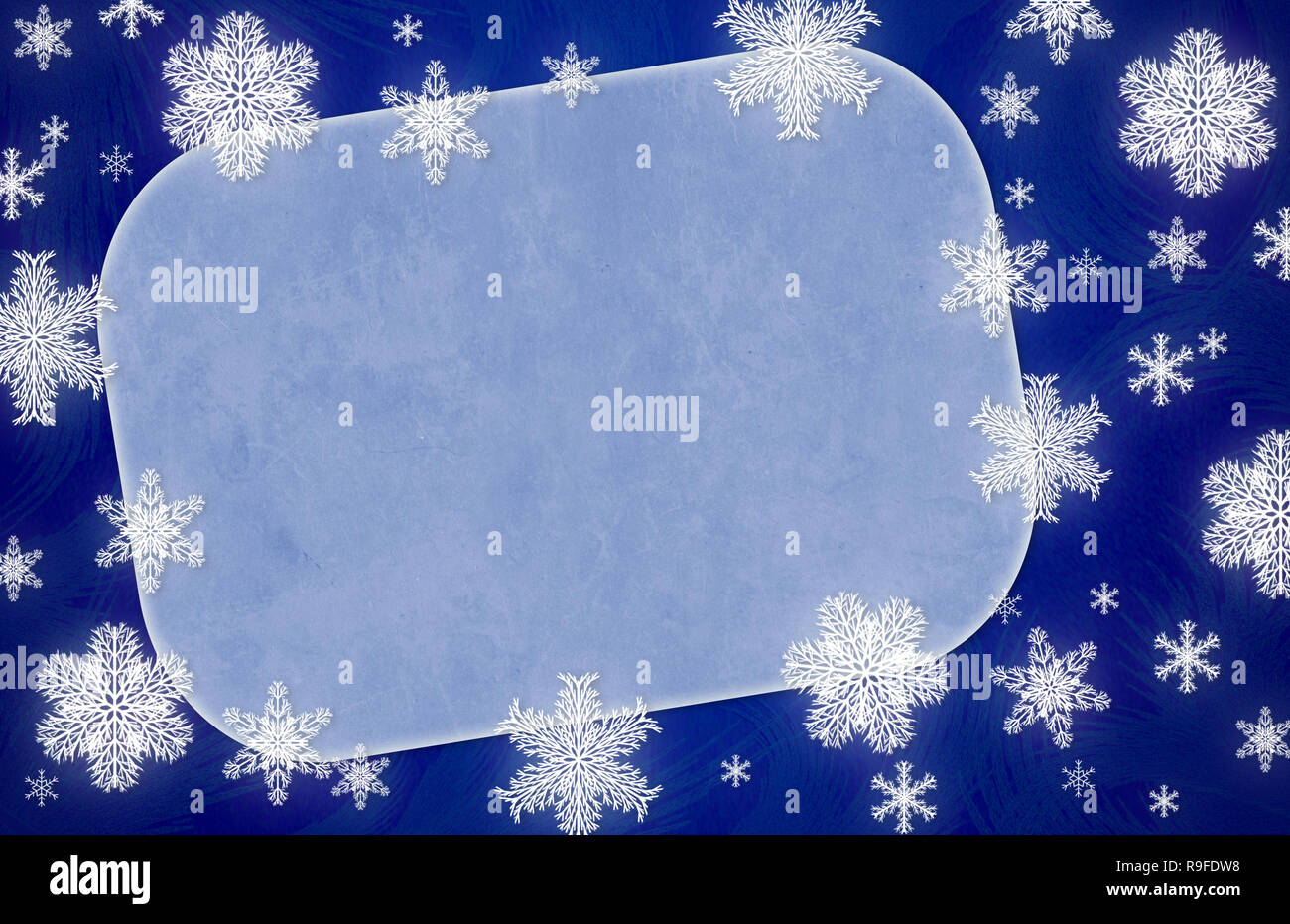 Christmas blue background with snowflakes Stock Photo - Alamy