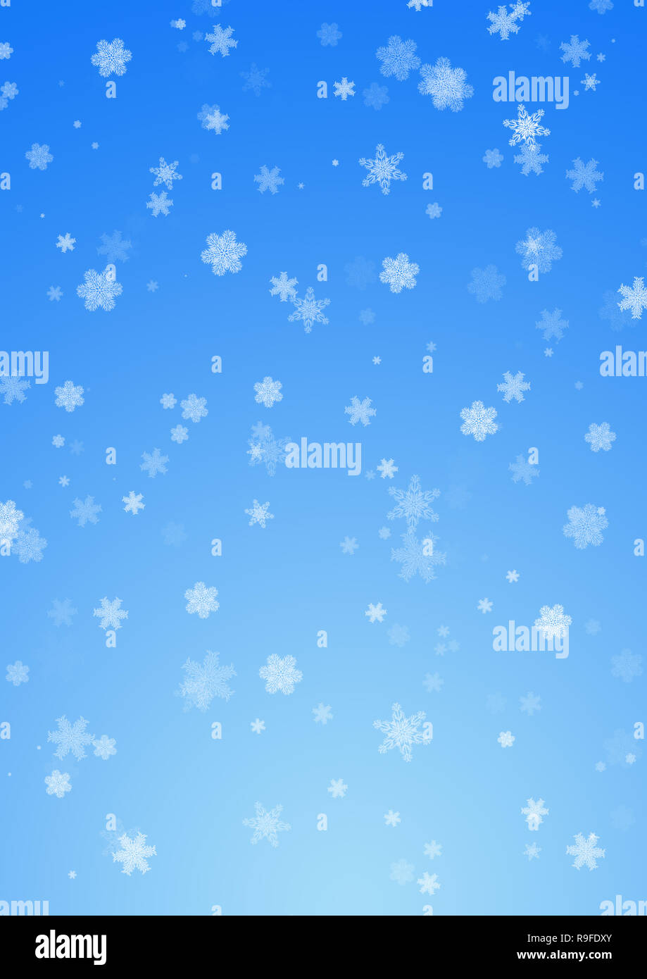 Christmas blue background with snowflakes Stock Photo - Alamy