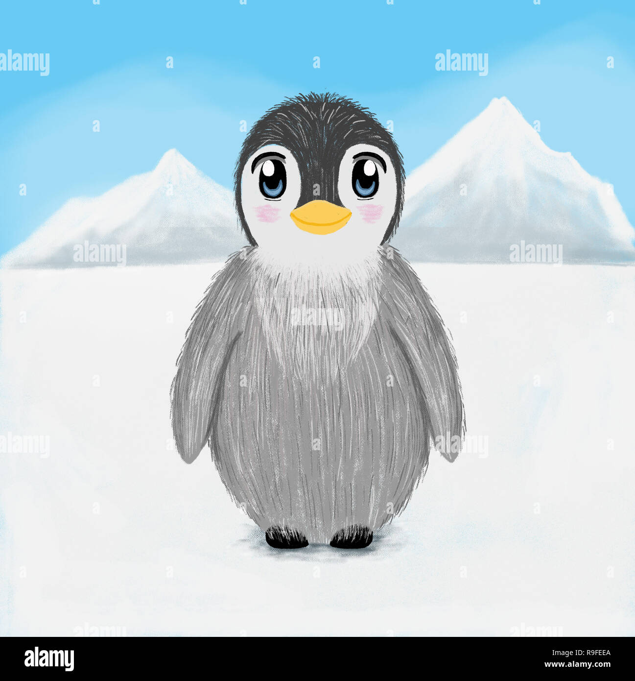 Cute baby penguin cartoon - Stock Illustration [12071415] - PIXTA