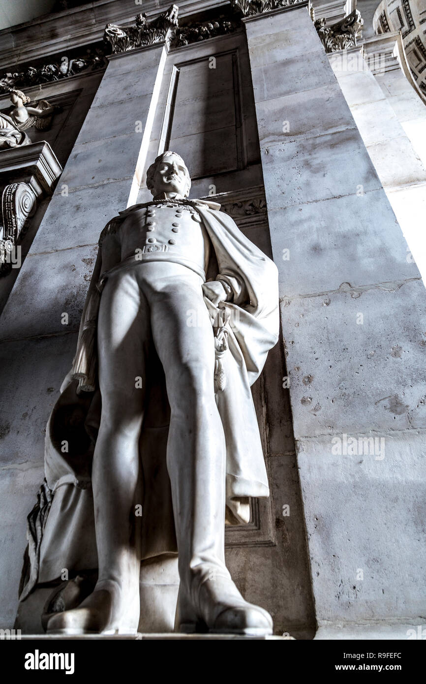 Monument to Major General Sir John Thomas Jones by William Behnes at St Pauls Cathedral, London, UK Stock Photo