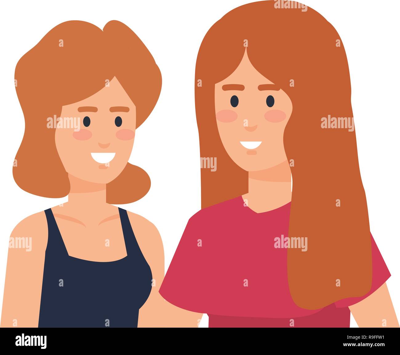 couple of women characters Stock Vector Image & Art - Alamy