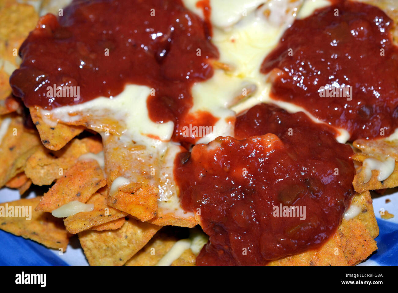 Homemade Nachos Stock Photo