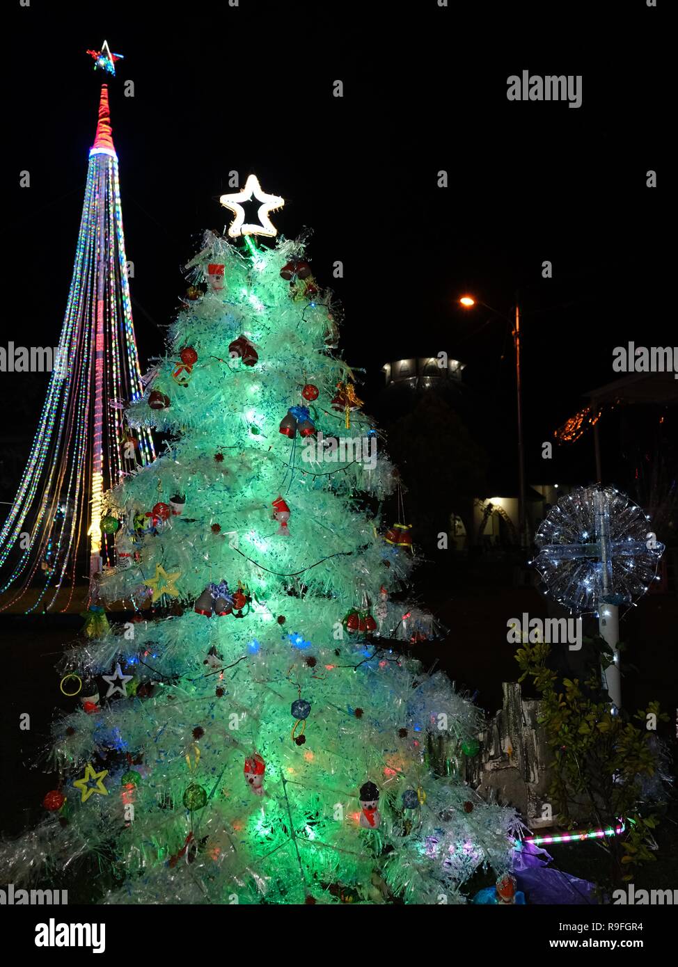 christmas tree from plastic waste Stock Photo Alamy