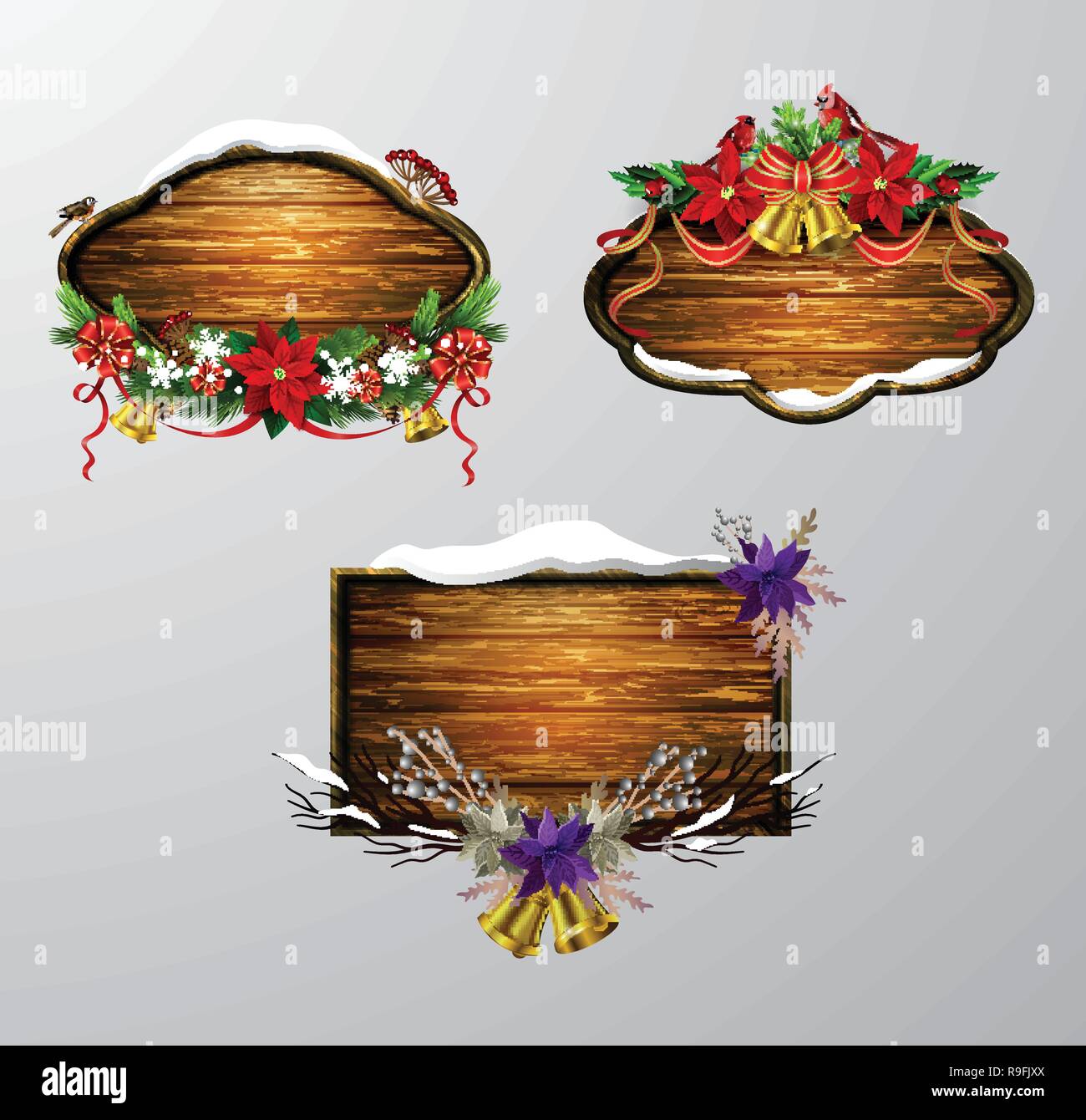 Vector wooden christmas board Stock Vector Image & Art - Alamy