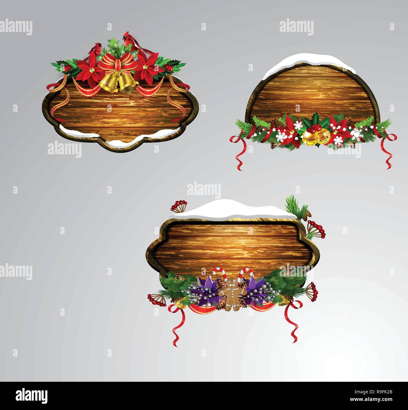 Vector wooden christmas board Stock Vector Image & Art - Alamy