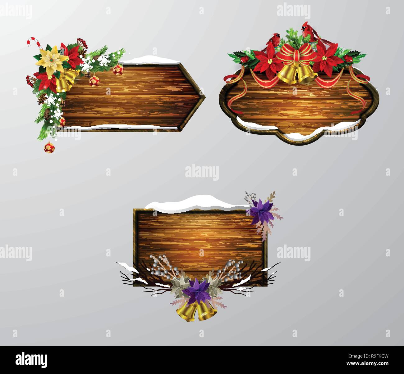 Vector wooden christmas board Stock Vector Image & Art Alamy