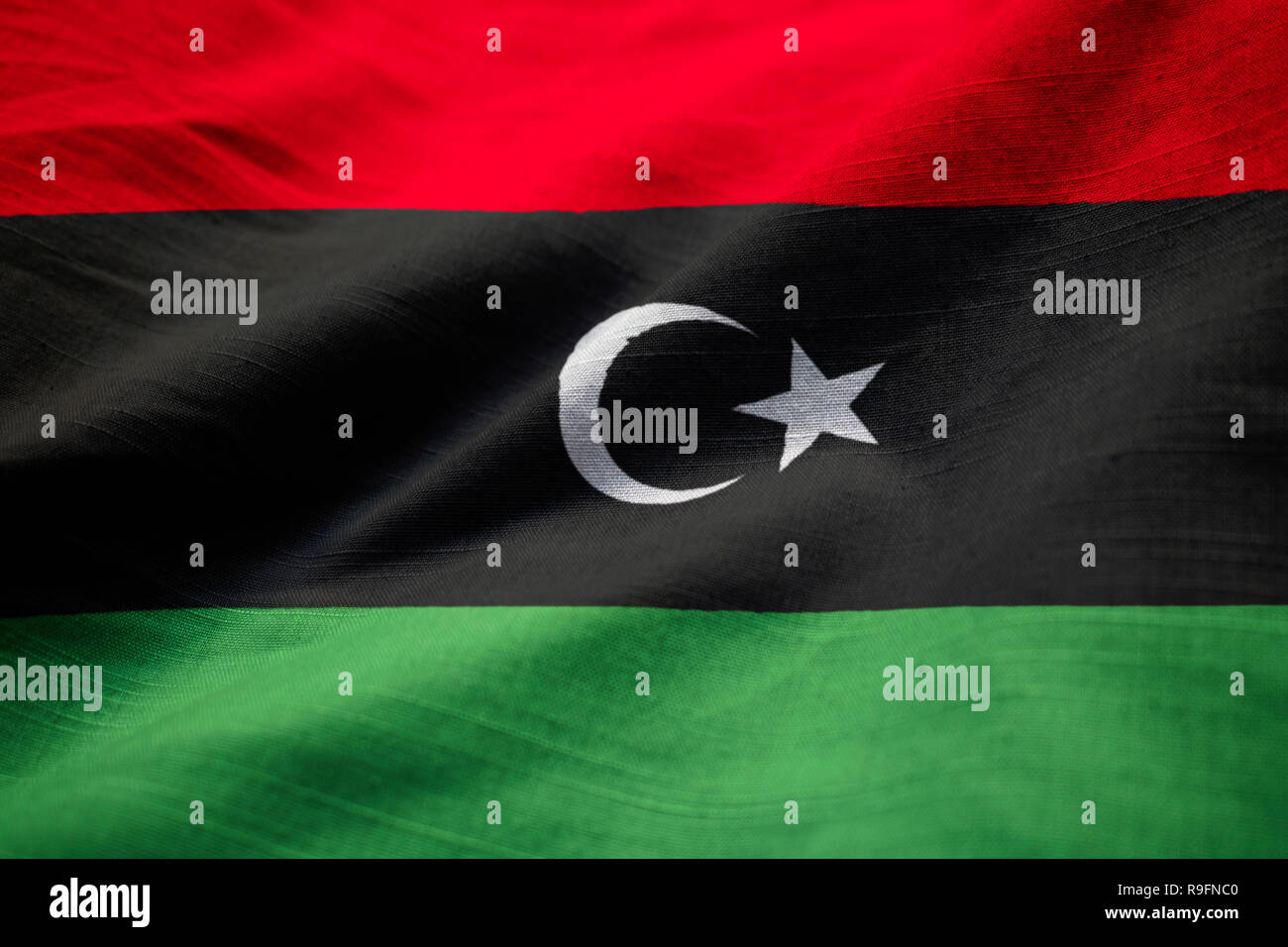 Libya waving flag hi-res stock photography and images - Alamy