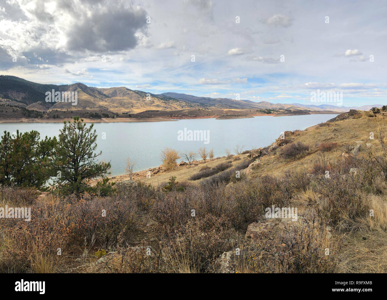Horsetooth Reservoir in Fort Collins, Colorado Stock Photo