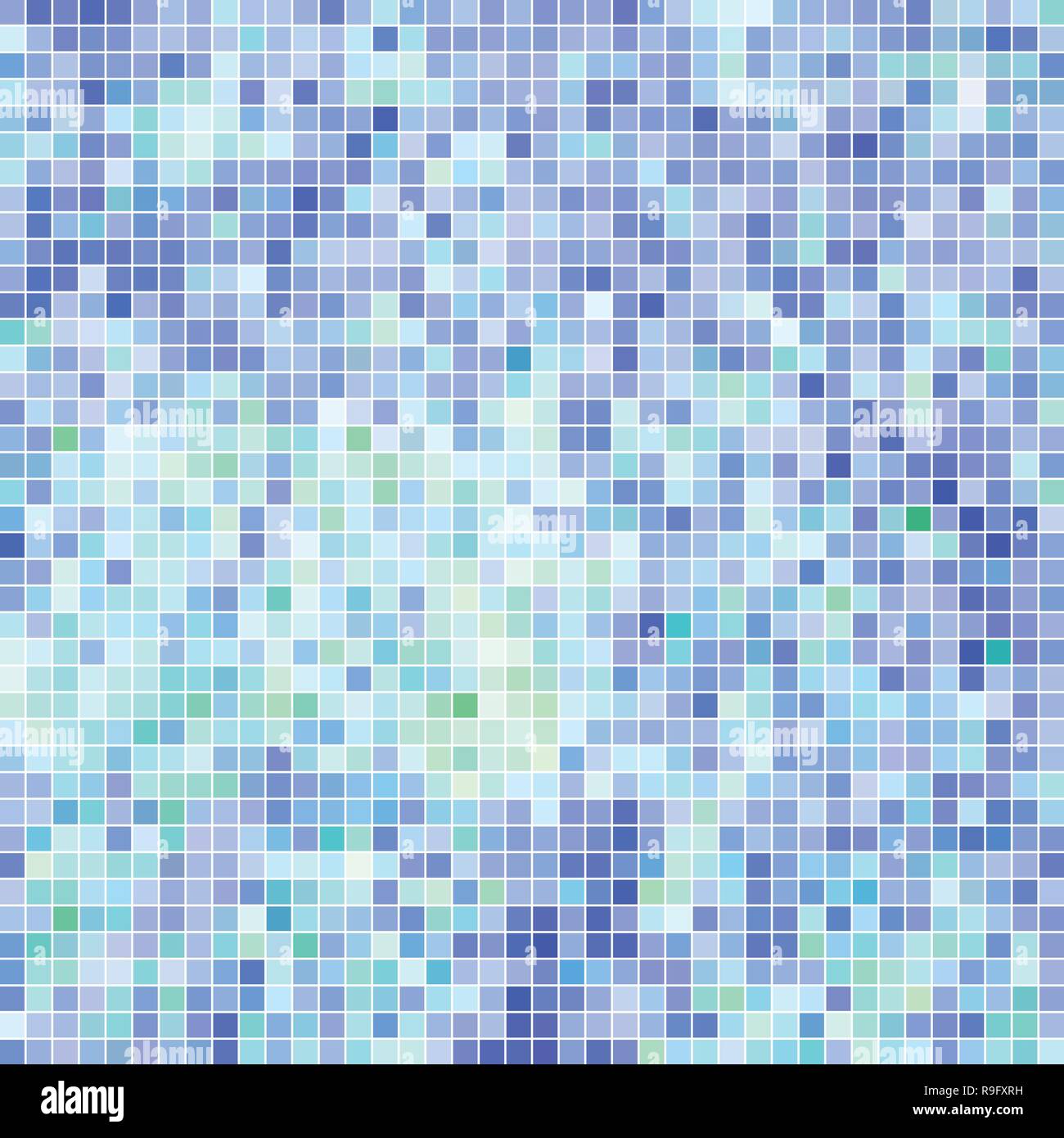abstract vector square pixel mosaic background - light blue Stock ...