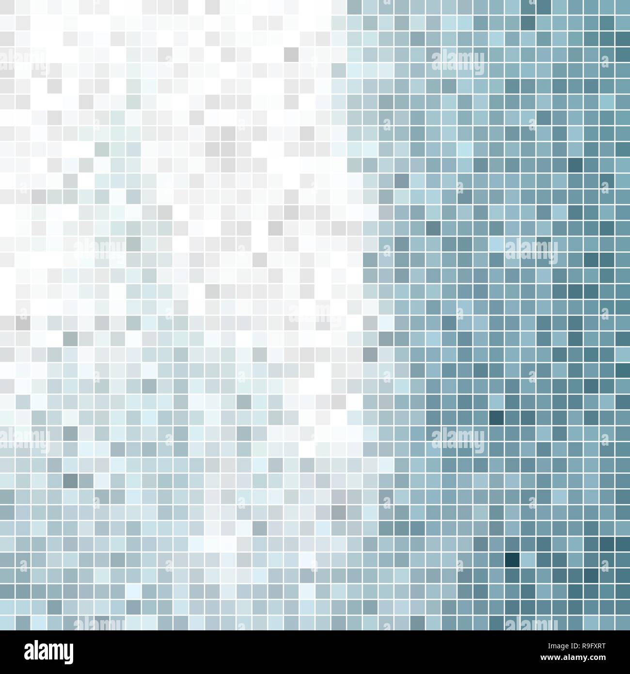 abstract vector square pixel mosaic background - light blue Stock ...