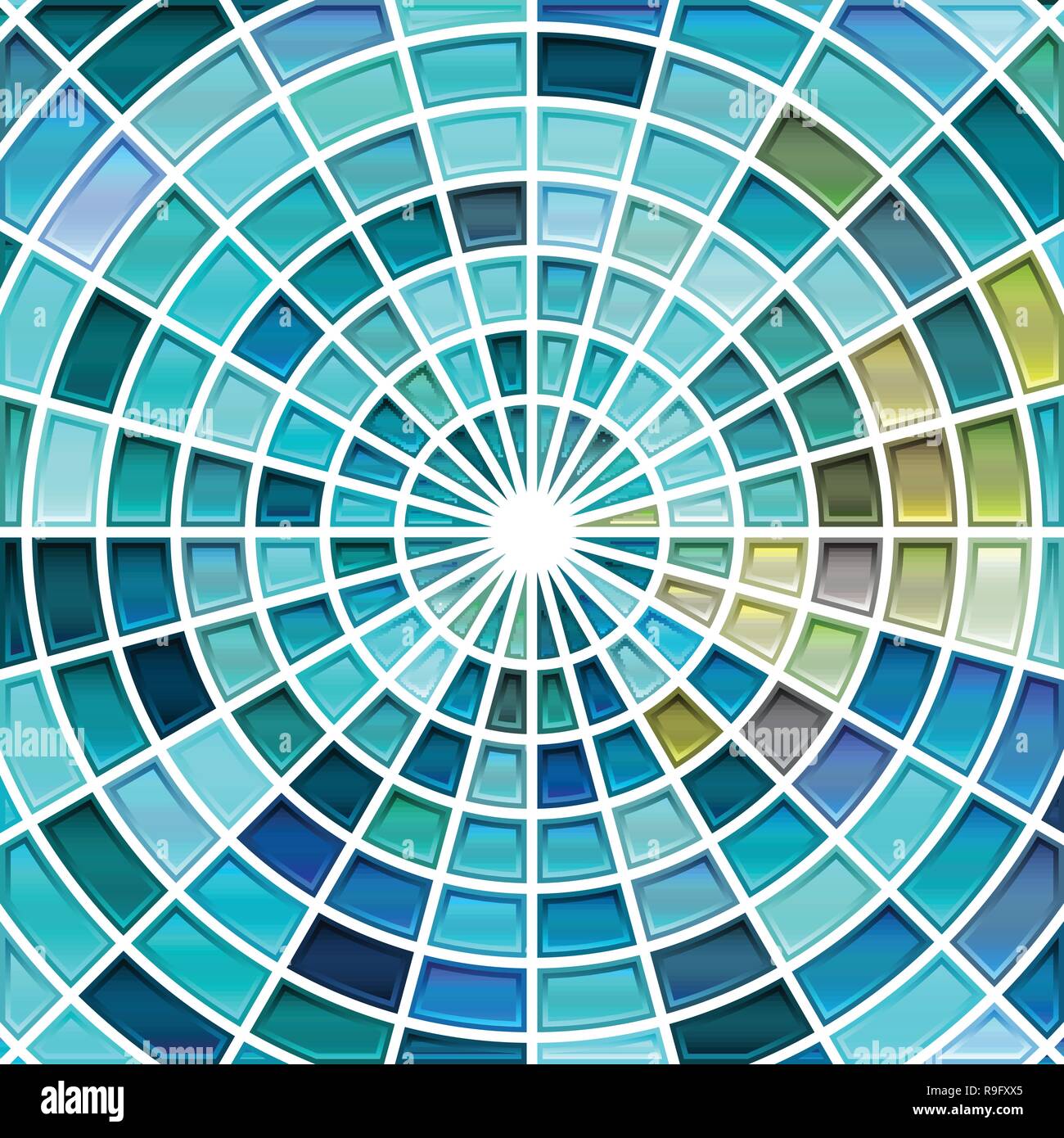abstract vector stained-glass mosaic background - blue and brown Stock ...